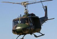 Un helicoptero del ejercito sobrevoló la ciudad